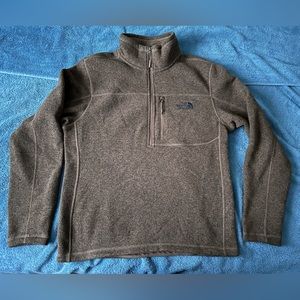 The North Face large brown 1/4 zip sweater